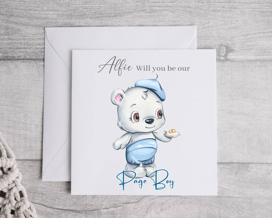 Will you be my pageboy - Personalised