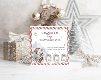 Childs Personalised Christmas Card in 2 sizes - Interactive fun